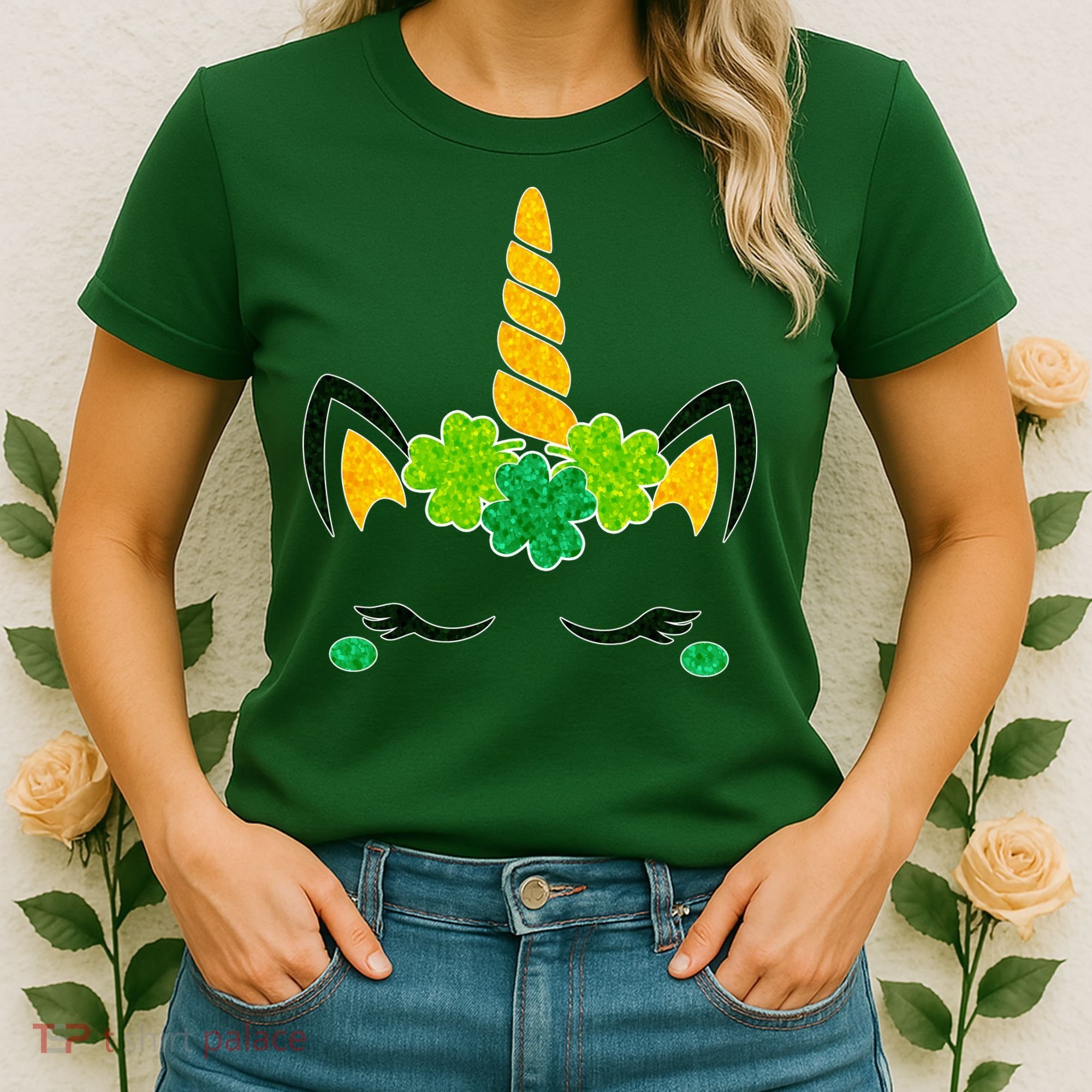 St Patrick's Day Lucky Unicorn Women's T-Shirt