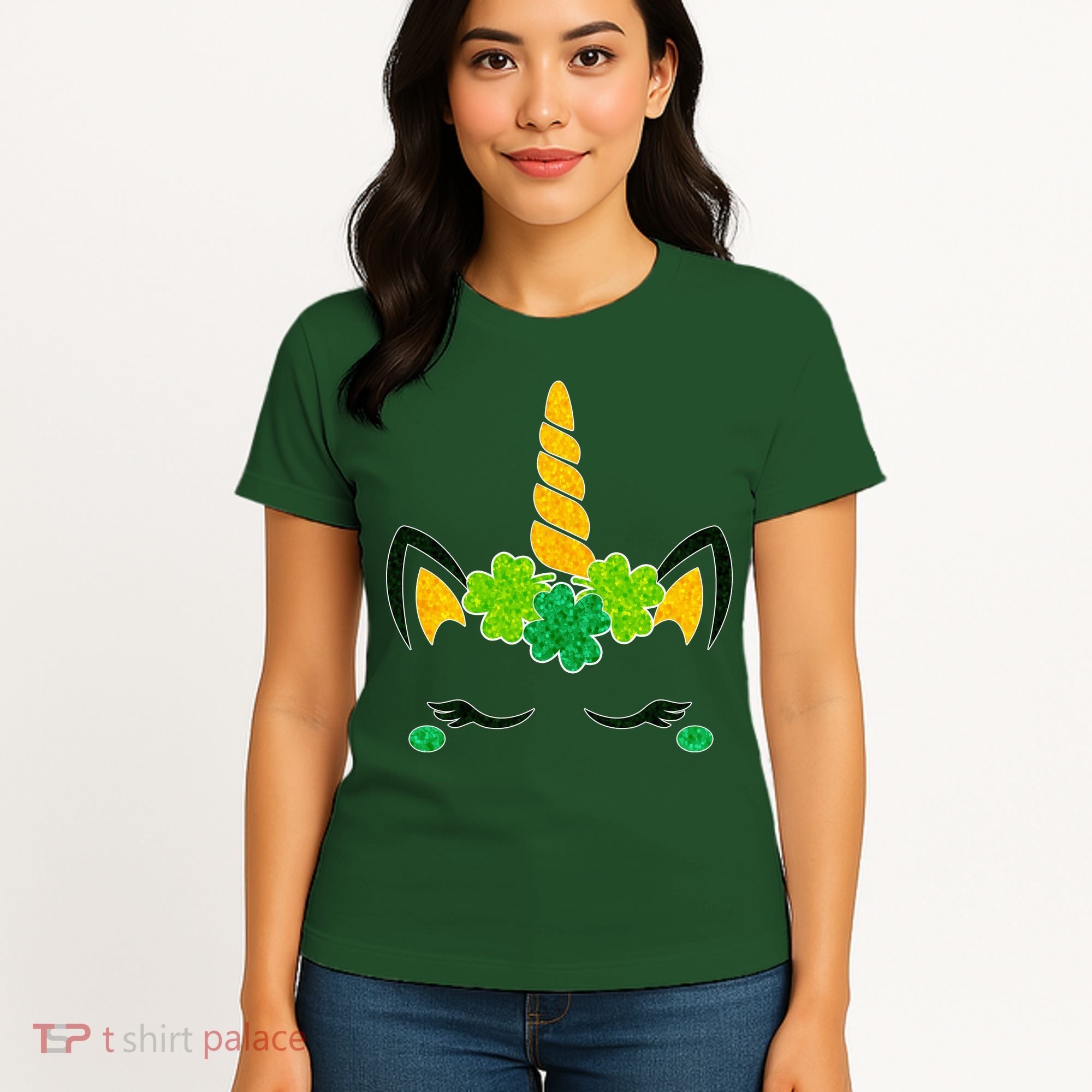 St Patrick's Day Lucky Unicorn Women's T-Shirt
