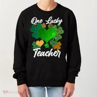 St Patrick's Day One Lucky Teacher Women's Sweatshirt thumb 0