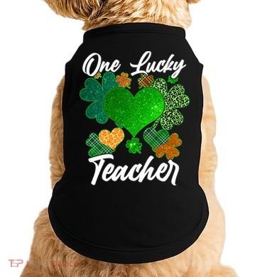 St Patrick's Day One Lucky Teacher Doggie Tank