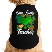St Patrick's Day One Lucky Teacher Doggie Tank thumb 0