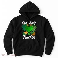 St Patrick's Day One Lucky Teacher Hoodie thumb 0