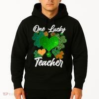 St Patrick's Day One Lucky Teacher Hoodie thumb 2