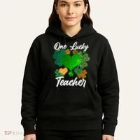 St Patrick's Day One Lucky Teacher Hoodie thumb 5
