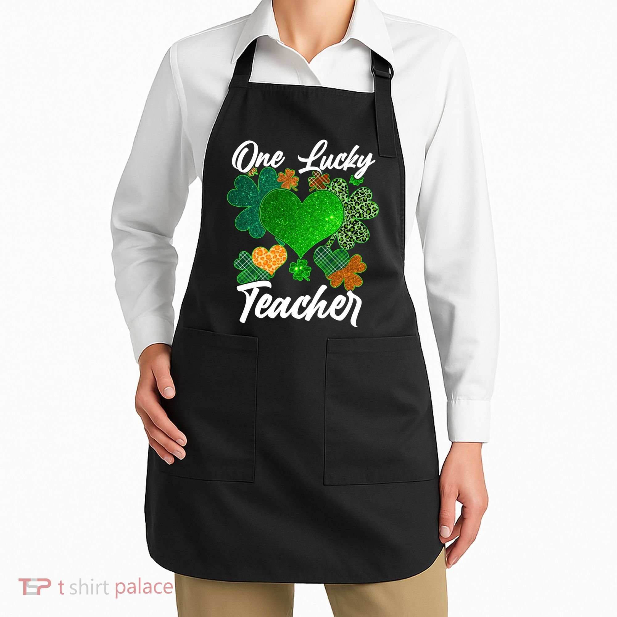 St Patrick's Day One Lucky Teacher Apron
