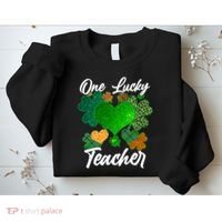 St Patrick's Day One Lucky Teacher Sweatshirt thumb 2
