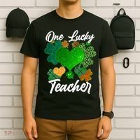 St Patrick's Day One Lucky Teacher T-Shirt thumb 6