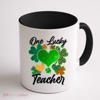 St Patrick's Day One Lucky Teacher Coffee Mug thumb 1