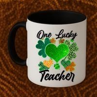 St Patrick's Day One Lucky Teacher Coffee Mug thumb 2