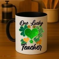 St Patrick's Day One Lucky Teacher Coffee Mug thumb 4