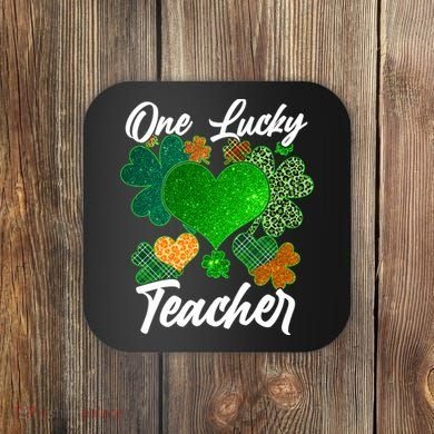 St Patrick's Day One Lucky Teacher Coaster