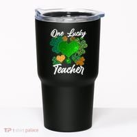St Patrick's Day One Lucky Teacher Tumbler thumb 0