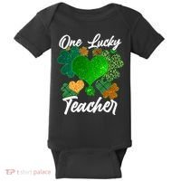 St Patrick's Day One Lucky Teacher Baby Bodysuit thumb 0