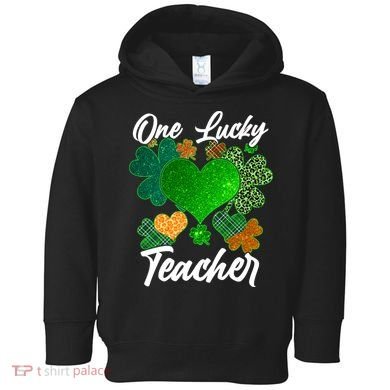 St Patrick's Day One Lucky Teacher Toddler Hoodie