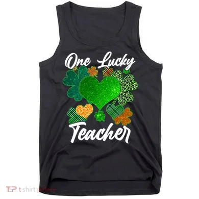 St Patrick's Day One Lucky Teacher Tank Top