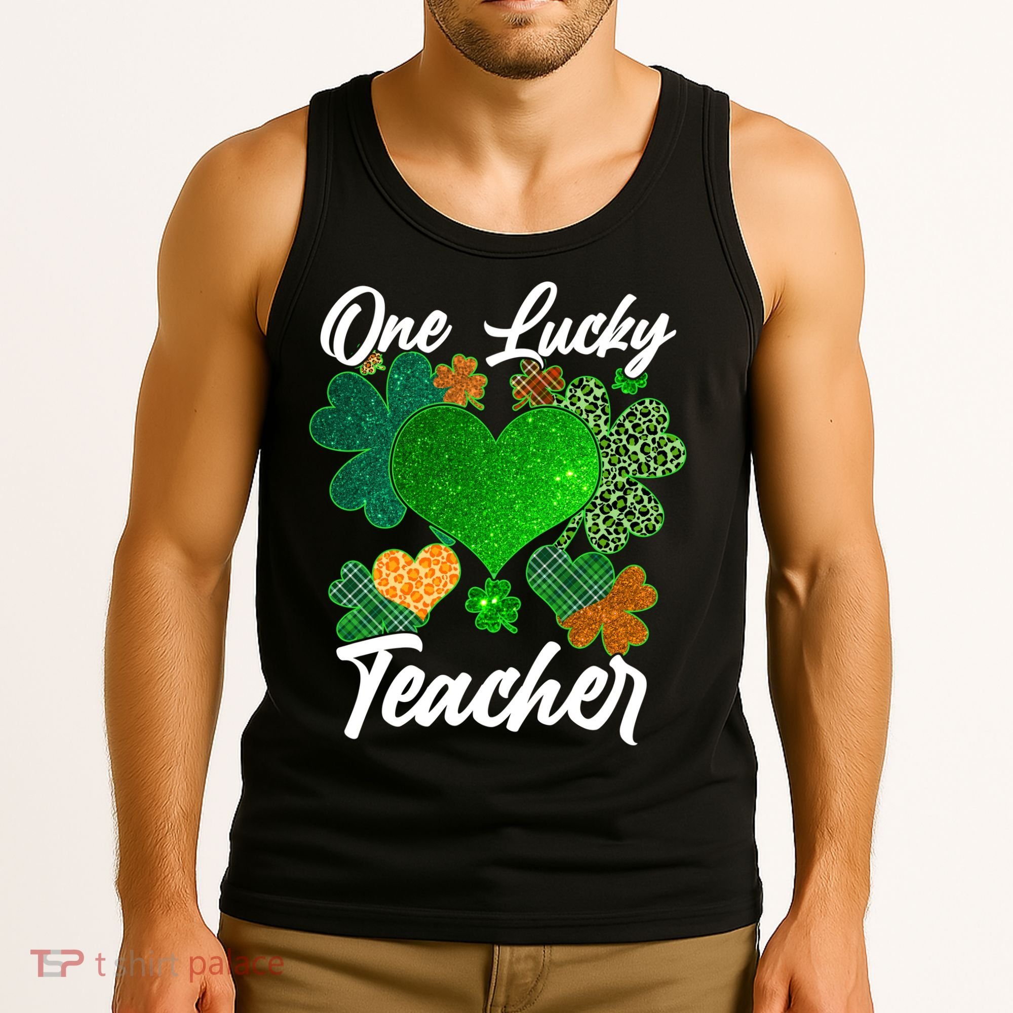 St Patrick's Day One Lucky Teacher Tank Top