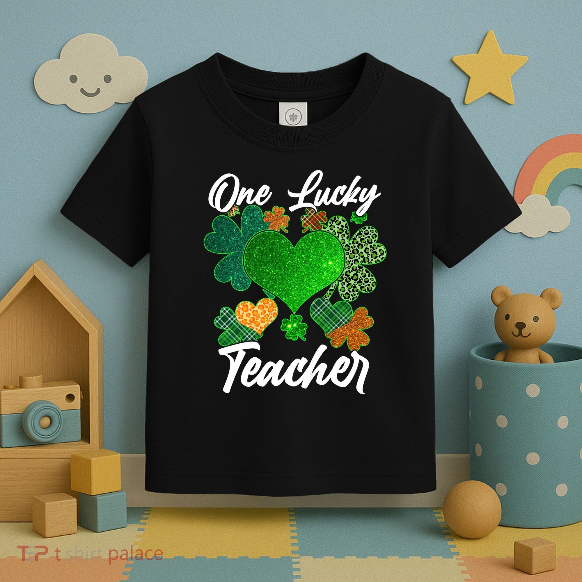 St Patrick's Day One Lucky Teacher Toddler T-Shirt