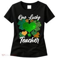 St Patrick's Day One Lucky Teacher Women's T-Shirt thumb 0