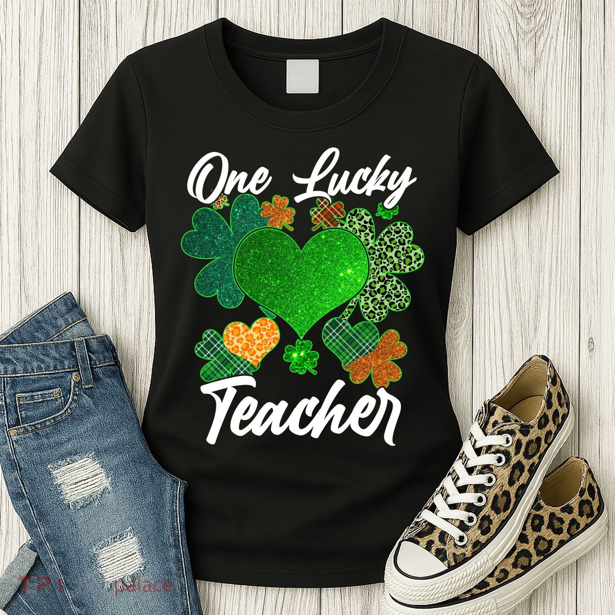 St Patrick's Day One Lucky Teacher Women's T-Shirt