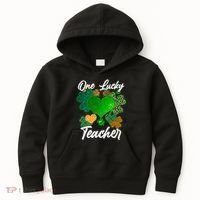St Patrick's Day One Lucky Teacher Kids Hoodie thumb 0