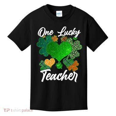 St Patrick's Day One Lucky Teacher Kids T-Shirt