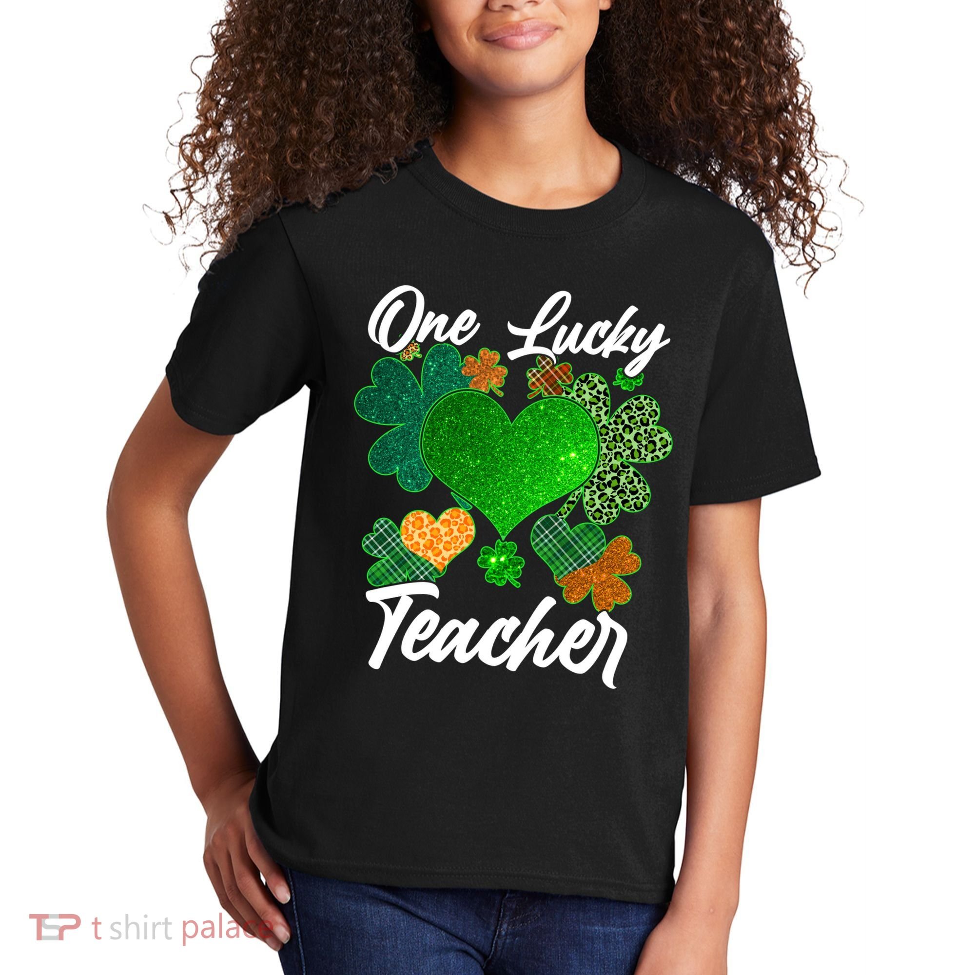 St Patrick's Day One Lucky Teacher Kids T-Shirt