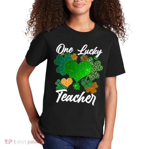 St Patrick's Day One Lucky Teacher Kids T-Shirt