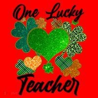 St Patrick's Day One Lucky Teacher Santa Hat thumb 1