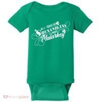 St Patrick's Day Prone To Shenanigans And Malarkey Baby Bodysuit thumb 0