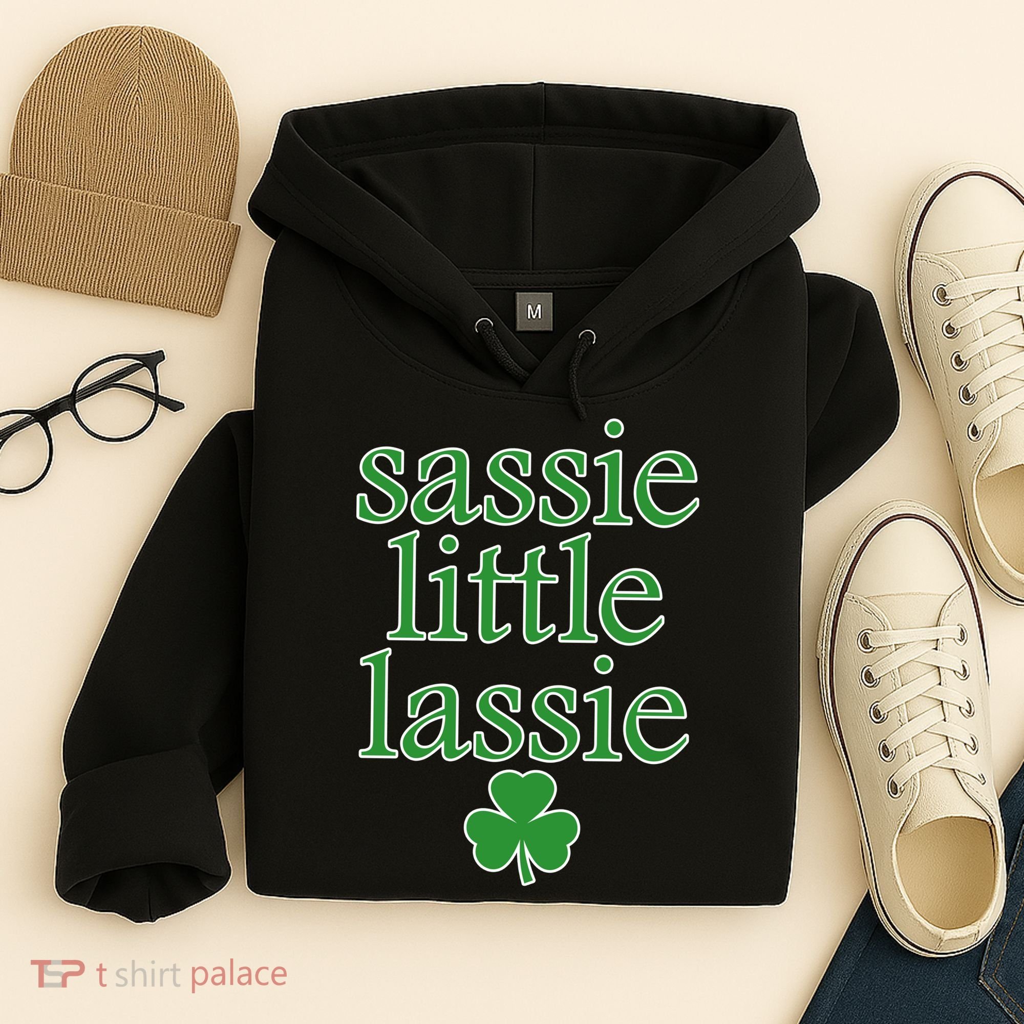 St Patrick's Day Sassie Little Lassie  Hoodie