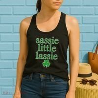 St Patrick's Day Sassie Little Lassie  Women's Tank Top thumb 2