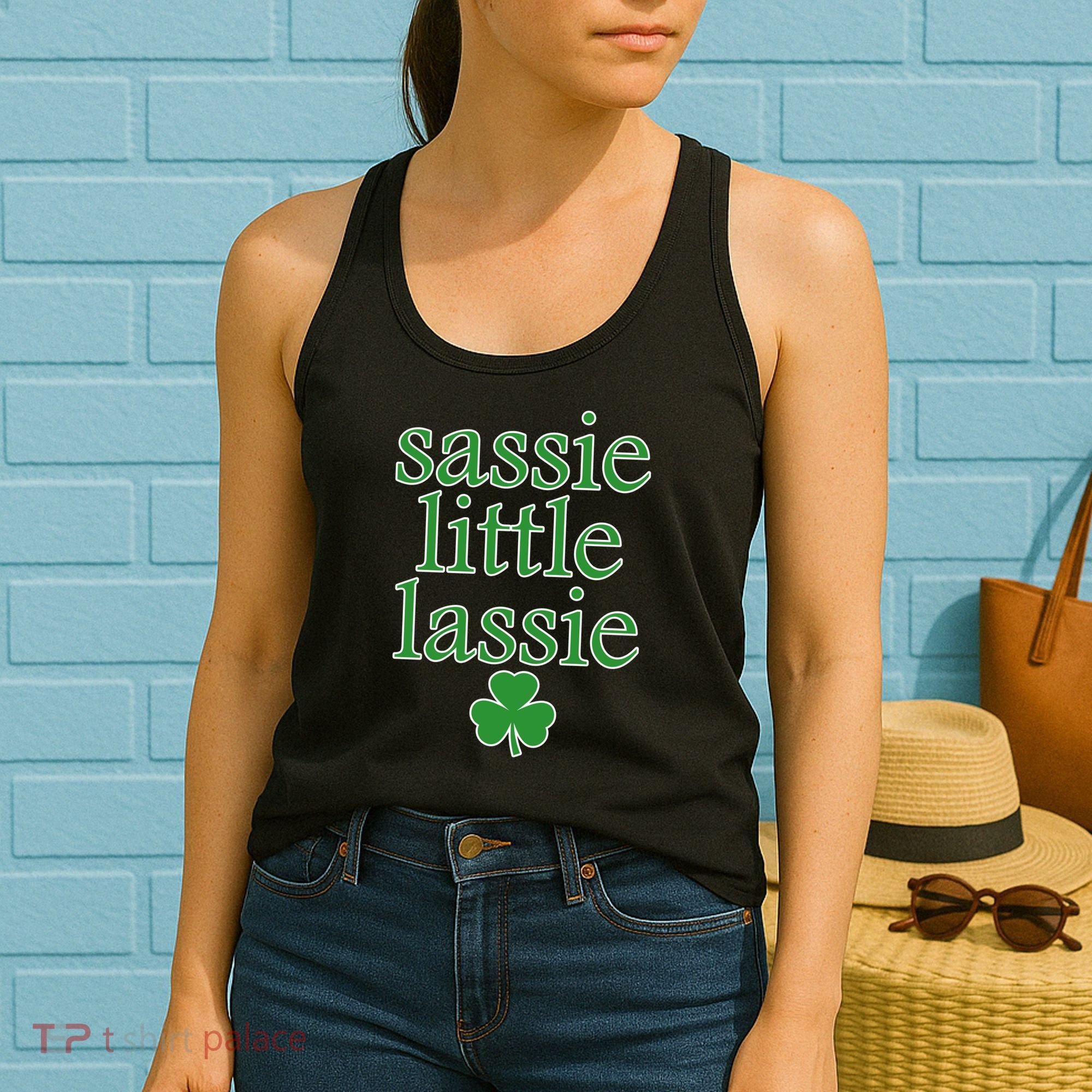 St Patrick's Day Sassie Little Lassie  Women's Tank Top