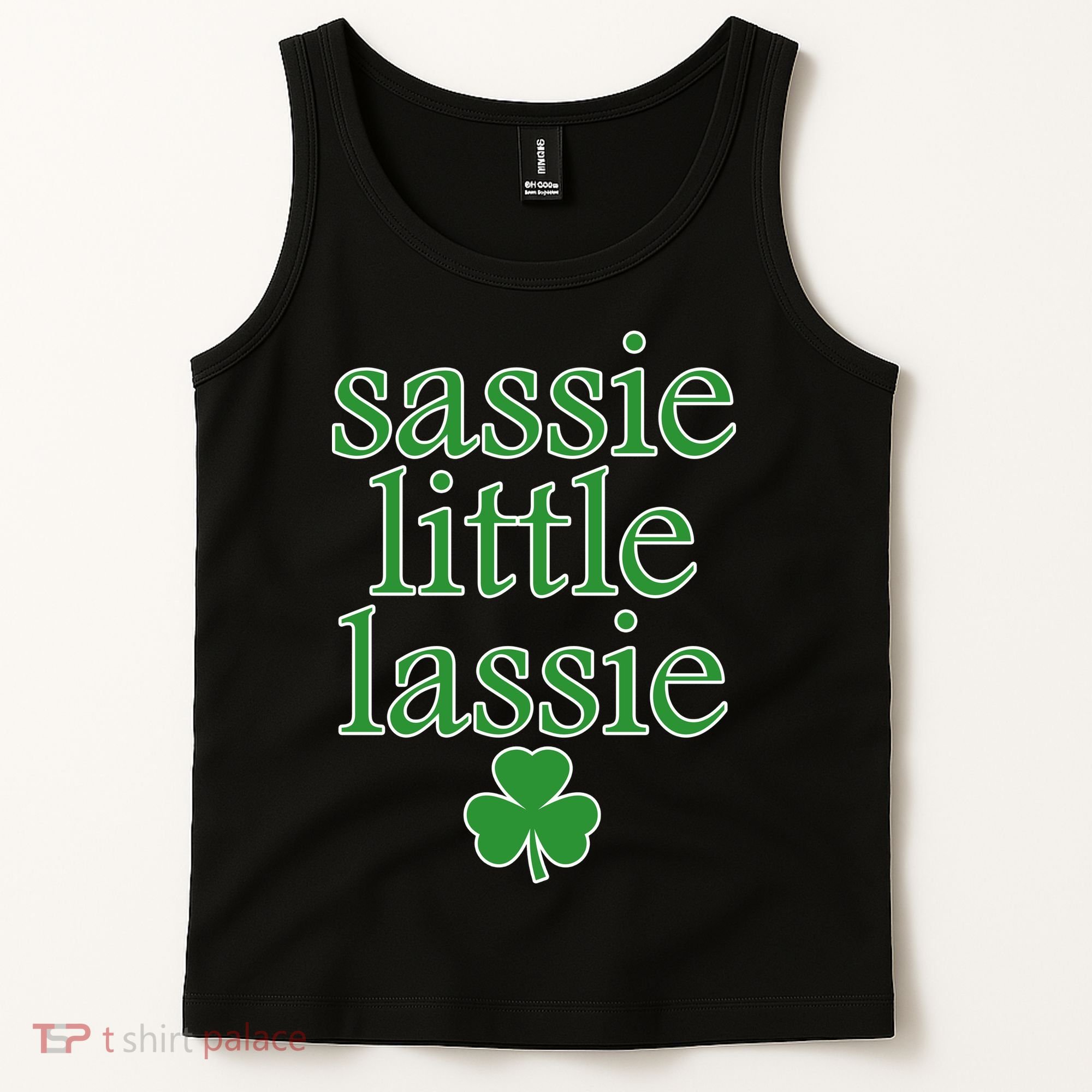 St Patrick's Day Sassie Little Lassie  Tank Top