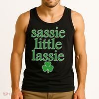 St Patrick's Day Sassie Little Lassie  Tank Top thumb 3