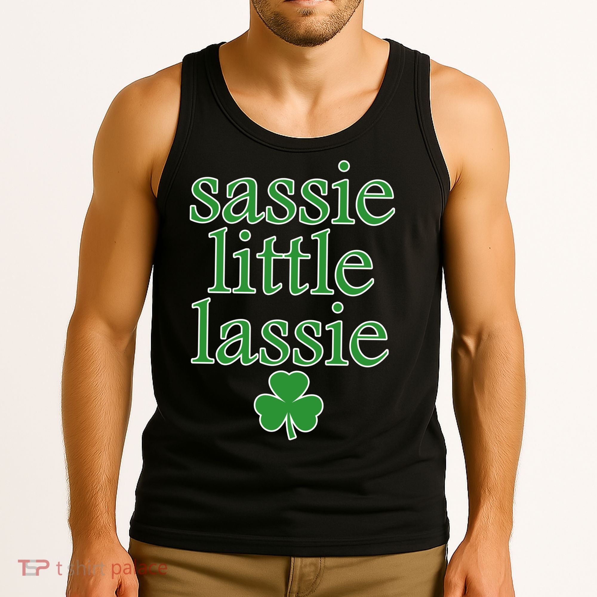St Patrick's Day Sassie Little Lassie  Tank Top