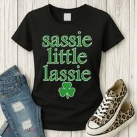 St Patrick's Day Sassie Little Lassie  Women's T-Shirt thumb 3