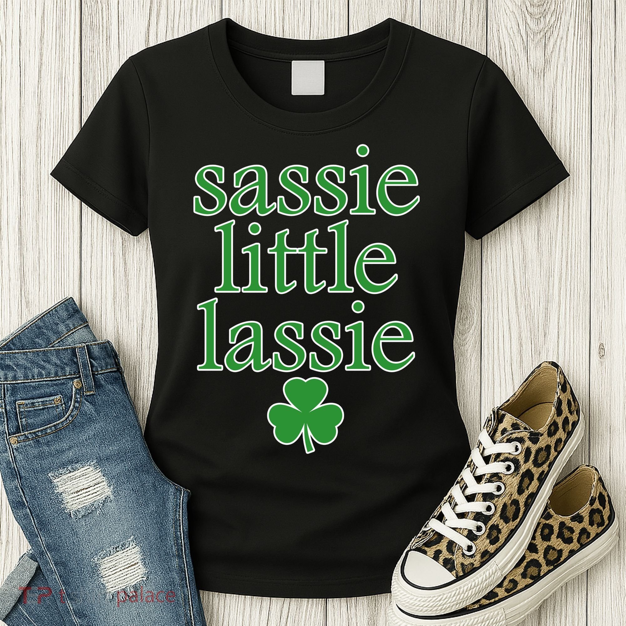 St Patrick's Day Sassie Little Lassie  Women's T-Shirt