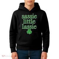 St Patrick's Day Sassie Little Lassie  Kids Hoodie thumb 4