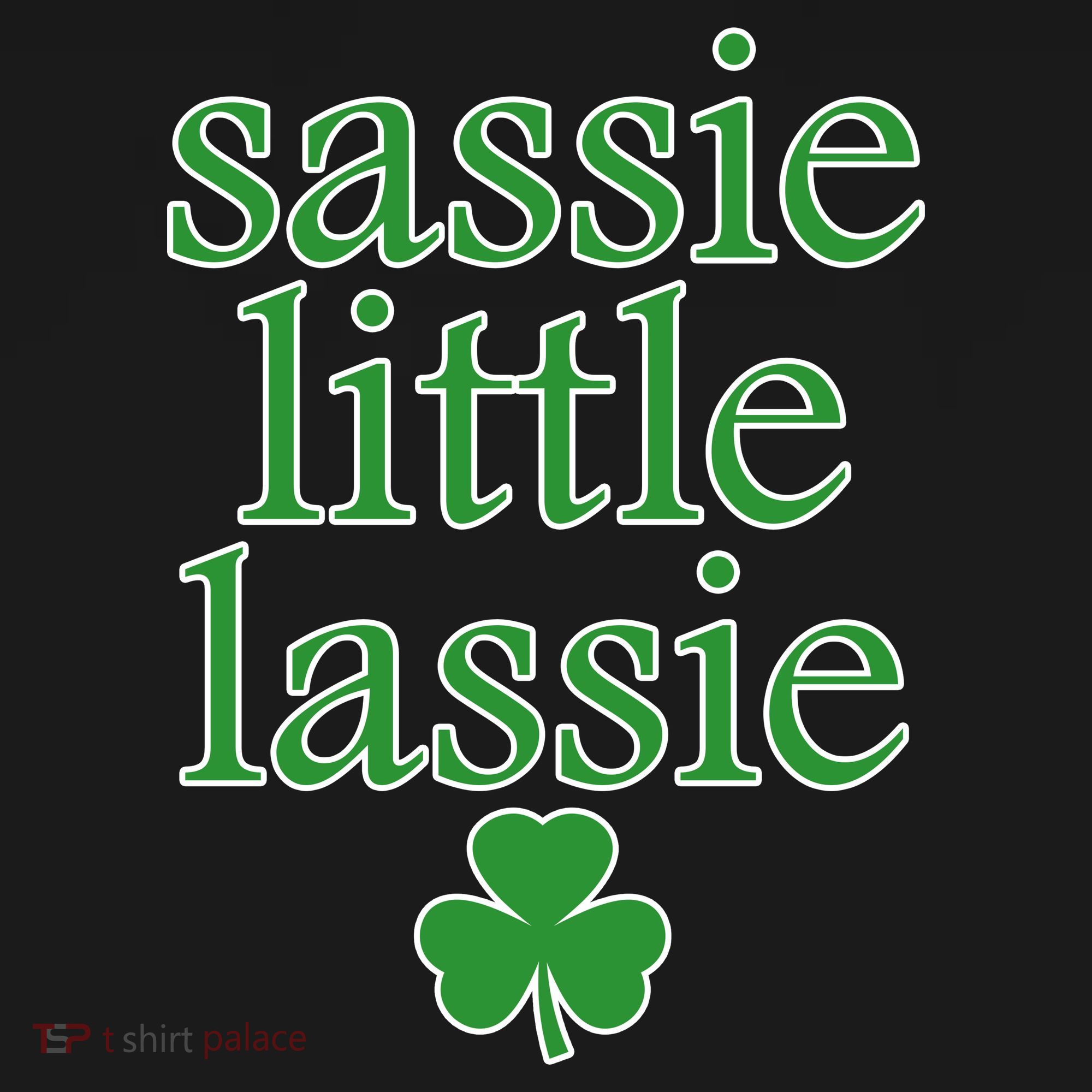 St Patrick's Day Sassie Little Lassie  Kids Long Sleeve Shirt