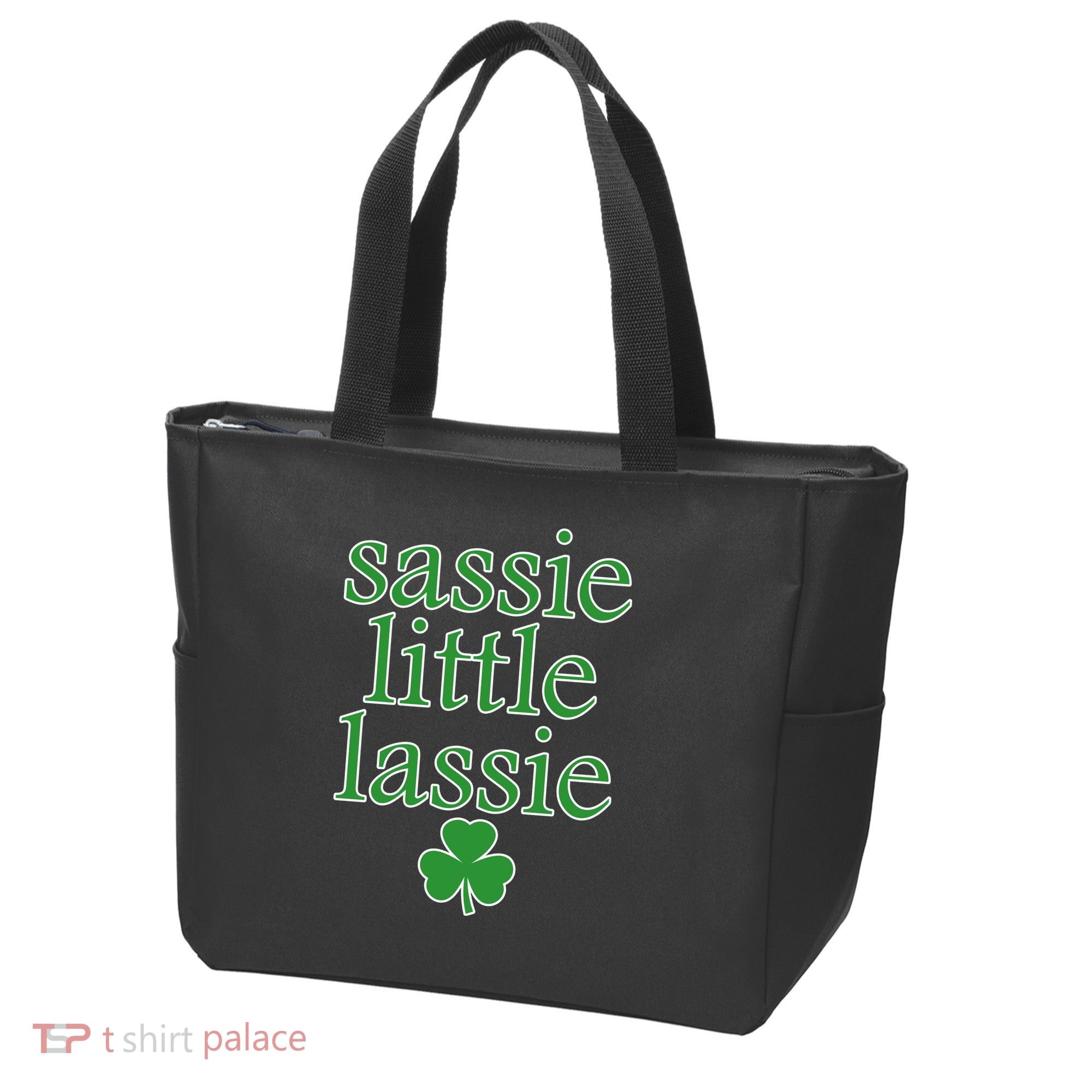 St Patrick's Day Sassie Little Lassie  Tote Bag