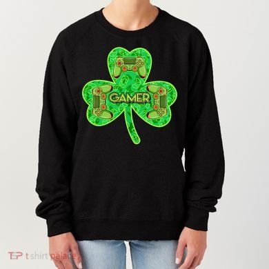 St Patrick's Day Shamrock Gamer Women's Sweatshirt