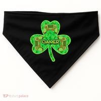 St Patrick's Day Shamrock Gamer USA-Made Doggie Bandana thumb 0