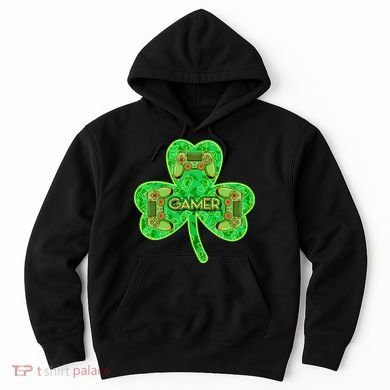 St Patrick's Day Shamrock Gamer Hoodie