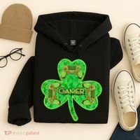 St Patrick's Day Shamrock Gamer Hoodie thumb 4