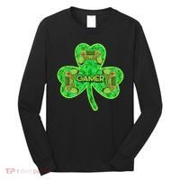St Patrick's Day Shamrock Gamer Long Sleeve Shirt thumb 0