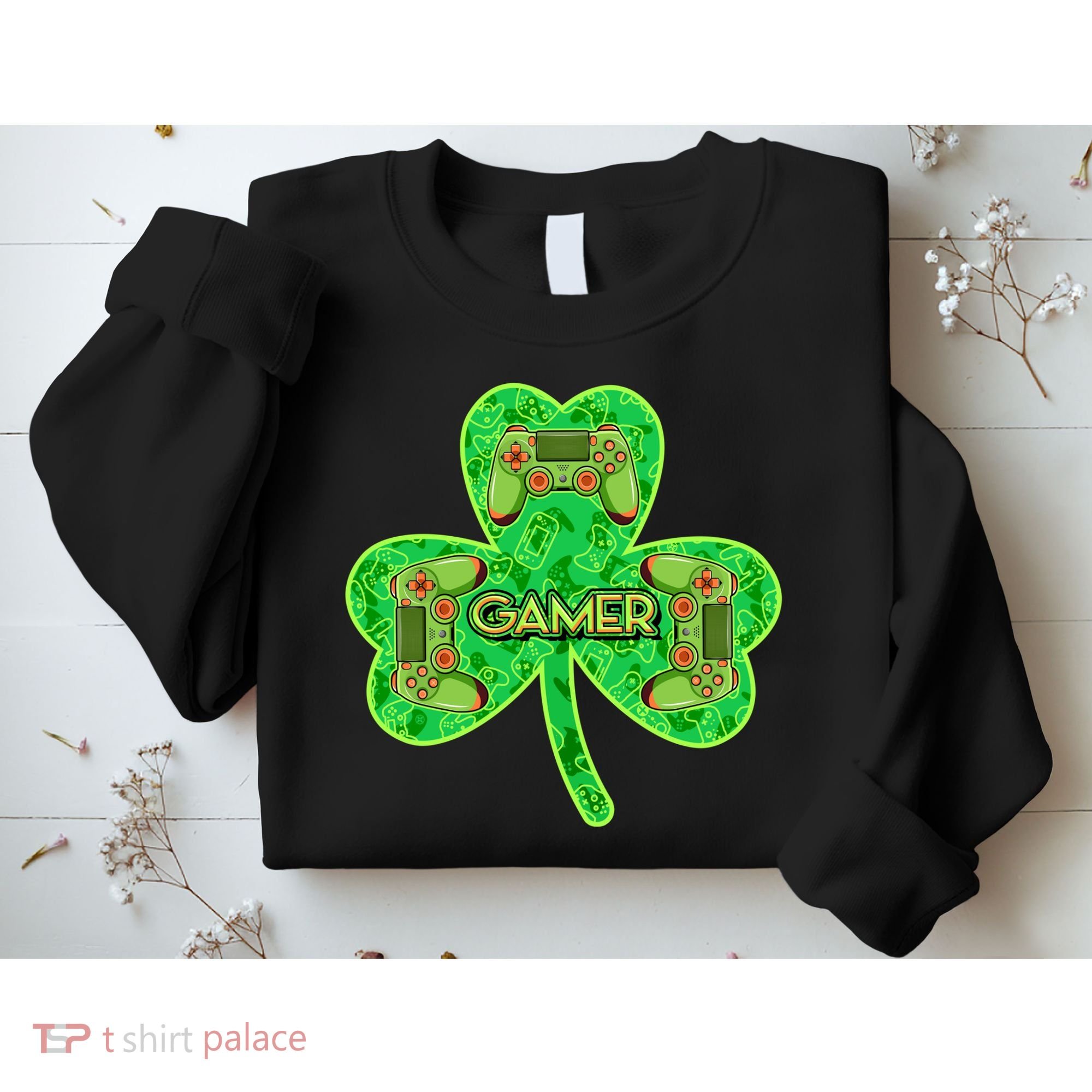 St Patrick's Day Shamrock Gamer Sweatshirt