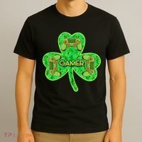 St Patrick's Day Shamrock Gamer T-Shirt thumb 3
