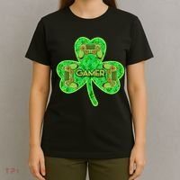 St Patrick's Day Shamrock Gamer T-Shirt thumb 4