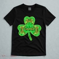 St Patrick's Day Shamrock Gamer T-Shirt thumb 5