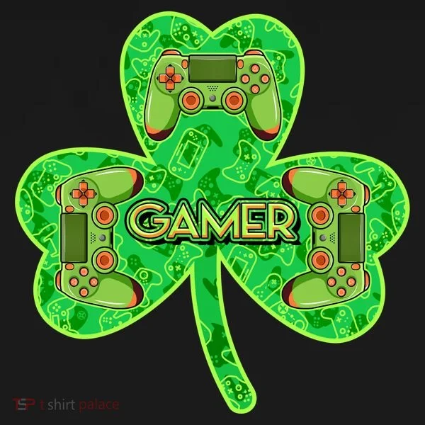 St Patrick's Day Shamrock Gamer Bucket Hat